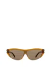 Saint Laurent Logo Sunglasses In Brown