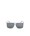 Saint Laurent Logo Sunglasses In Gray