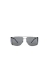 Saint Laurent Logo Sunglasses In Gray