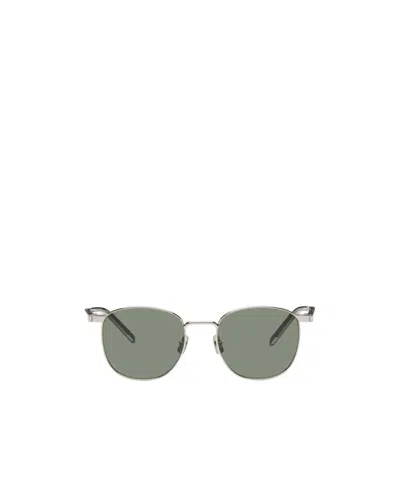 Saint Laurent Logo Sunglasses In Gray