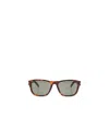 Saint Laurent Square Sunglasses With Tinted Lenses And Tortoiseshell Frame In Gray