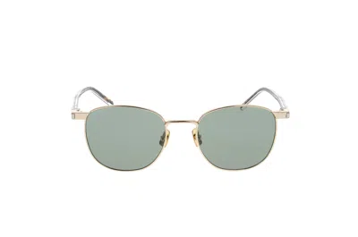 Saint Laurent Logo Sunglasses In Gray
