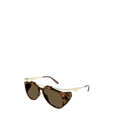 SAINT LAURENT SCULPTED SUNGLASSES