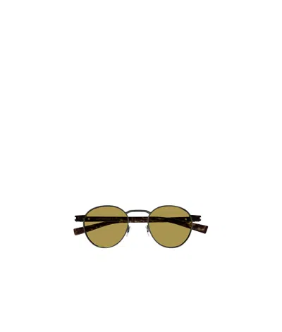Saint Laurent Logo Sunglasses In Green