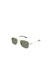 Saint Laurent Logo Sunglasses In Green