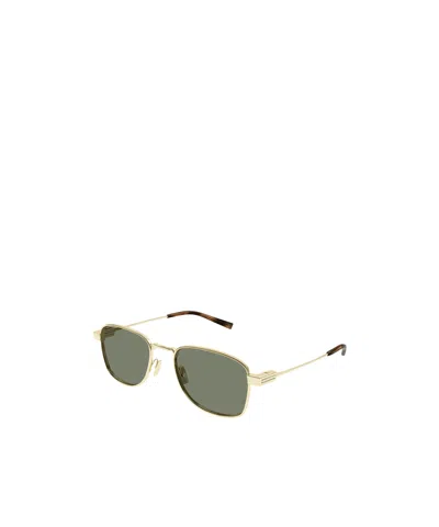Saint Laurent Logo Sunglasses In Green