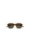 Saint Laurent Logo Sunglasses In Green