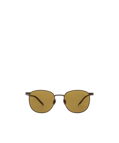Saint Laurent Logo Sunglasses In Green