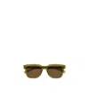 Saint Laurent Logo Sunglasses In Green