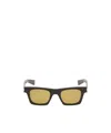 Saint Laurent Logo Sunglasses In Green