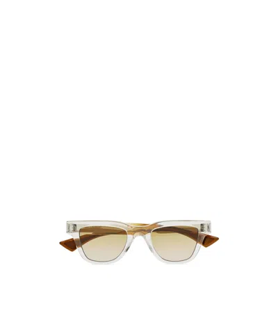 Saint Laurent Logo Sunglasses In Nude