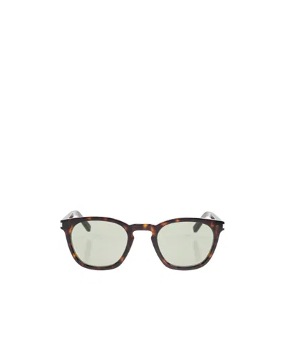 Saint Laurent Logo Sunglasses In White