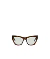 Saint Laurent Logo Sunglasses In White