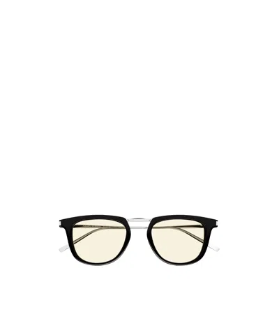 Saint Laurent Logo Sunglasses In White