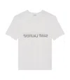 Saint Laurent Reverse Logo T-shirt 'naturel/noir' In Nude