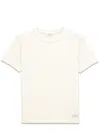 Saint Laurent Logo Tag Crewneck T-shirt In White