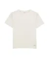 Saint Laurent Logo-patch Crewneck T-shirt In White