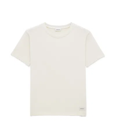SAINT LAURENT SAINT LAURENT LOGO PATCH CREWNECK T-SHIRT