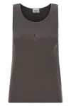Saint Laurent Tank Top In Brown