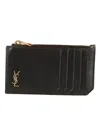 SAINT LAURENT LOGO TOP ZIPPED WALLET