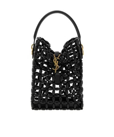 Saint Laurent Logo Tote Bag In Black