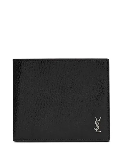 Saint Laurent Logo Wallet In Black