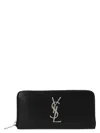 Saint Laurent Rectangular Logo Wallet Smooth Finish In Black