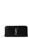 Saint Laurent Rectangular Logo Wallet Smooth Finish In Black