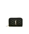 Saint Laurent Cassandre Cardholder In Black