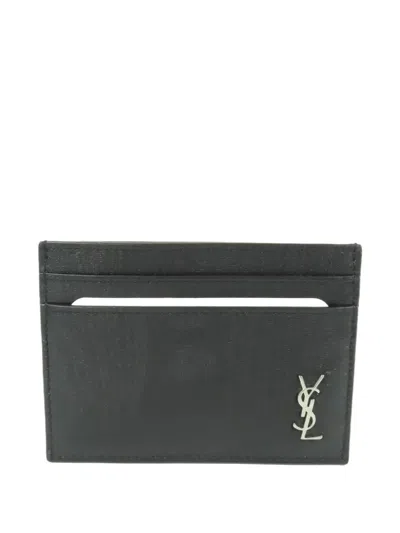 Pre-owned Saint Laurent Logo-detail Wallet In Black