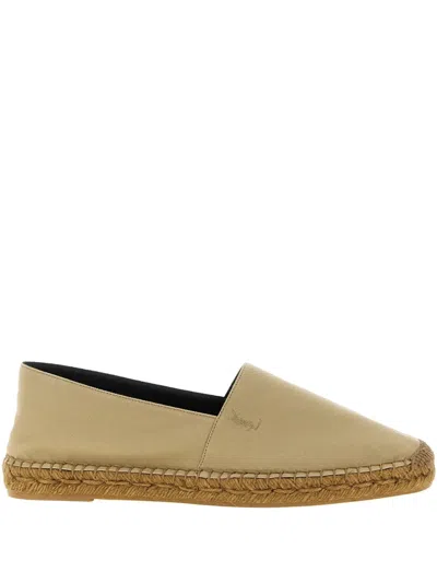 Saint Laurent Cassandre-embroidered Cotton Espadrille In Multi