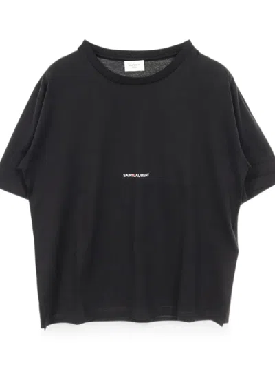 Pre-owned Saint Laurent Logo-print T-shirt In Black