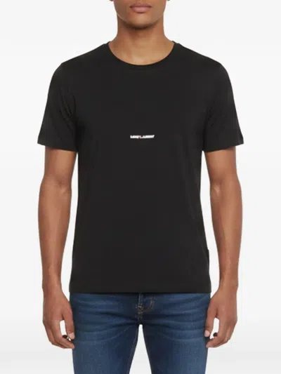 Pre-owned Saint Laurent Logo-print T-shirt In Black