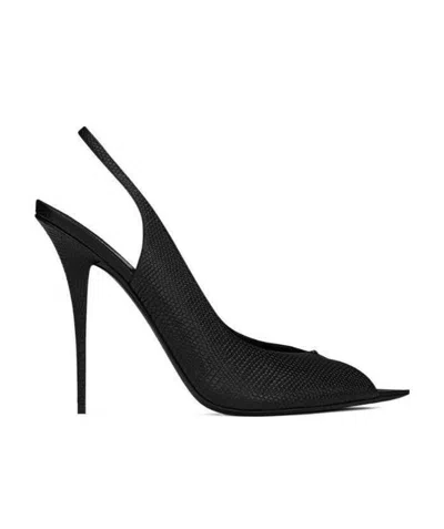 Saint Laurent Lola 110mm Slingback Pumps In Black