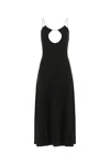 Saint Laurent Cut-out Open-back Dress In 1000