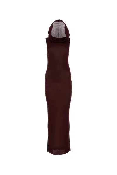 Saint Laurent Long Dresses. In Brown