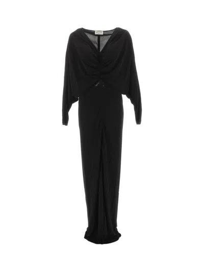 Saint Laurent Long Dresses In Black