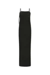 Saint Laurent Women's Crepe Long Dress In Black