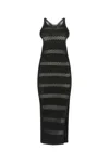Saint Laurent Knitted Crochet Cut-out Midi Dress