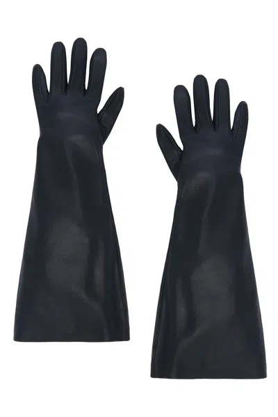 Saint Laurent Long Gloves In Blue
