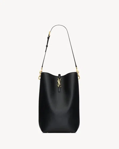 Saint Laurent Long "le 37" Shoulder Bag In Leather In Black