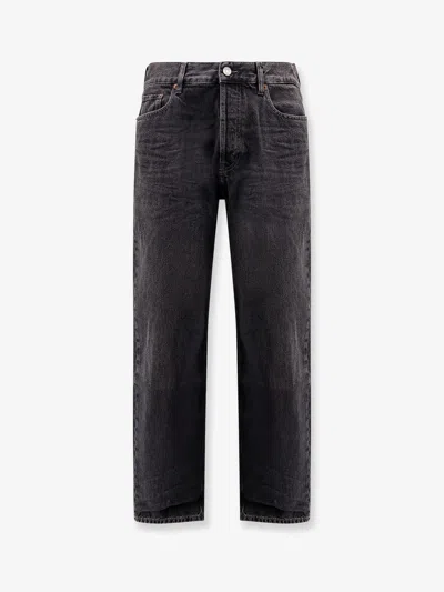 SAINT LAURENT LONG MICK BLACK DENIM TROUSERS