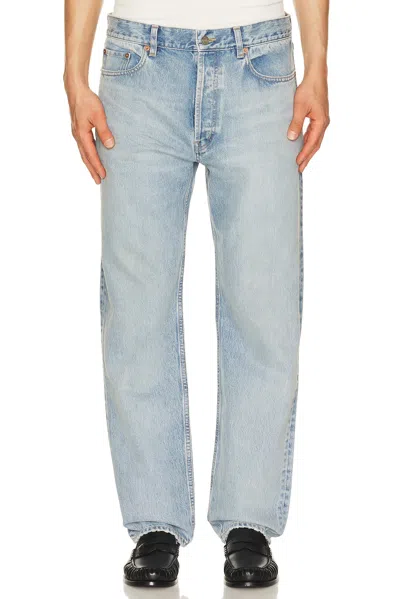Saint Laurent Long Mick Jeans In Blue