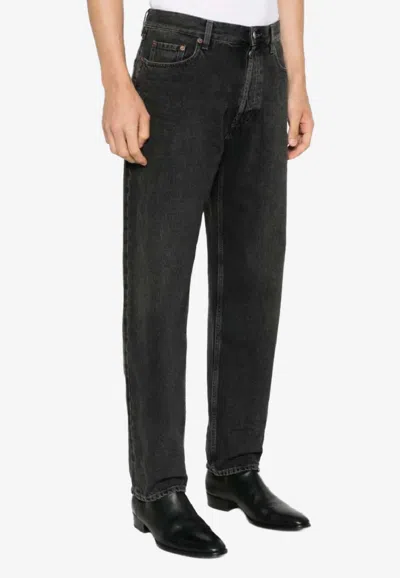 Saint Laurent Long Mick Jeans In Black