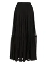 Saint Laurent Ruffled High Waist Long Skirt