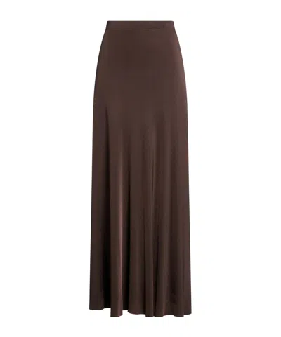 Saint Laurent Long Skirts In Brown