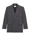 Saint Laurent Long Sleeve Blazer In Gray
