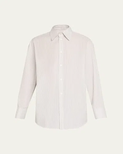 Saint Laurent Long-sleeve Collared Button-down Blouse