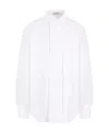 Saint Laurent Long-sleeve Cotton Poplin Shirt In White