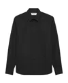 Saint Laurent Cotton Poplin Shirt In Black